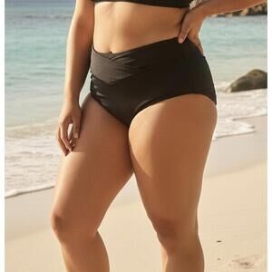 Aerie Real Black High Waist Bikini Bottoms XXL